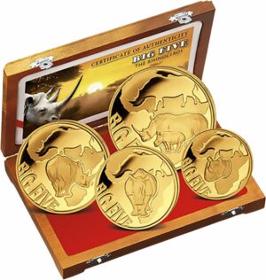 Big Five Gold Set 2013 PP (The Rhinoceros - je 1 x 1/10 1/4