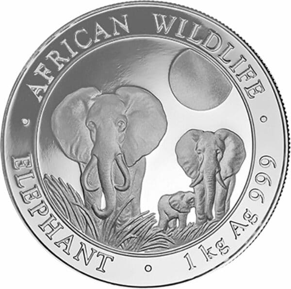 1 Kilo Silber Somalia Elefant 2014