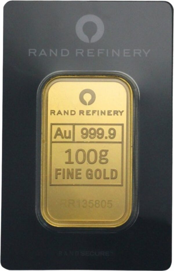 100 g Elefanten Goldbarren (Rand Refinery)