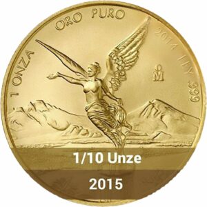 1/10 Unze Gold Mexiko Libertad 2015