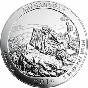 5 Unze Silber ATB Virginia Shenandoah 2014