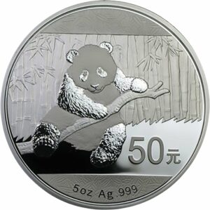 5 Unze Silber China Panda 2014 (Polierte Platte)