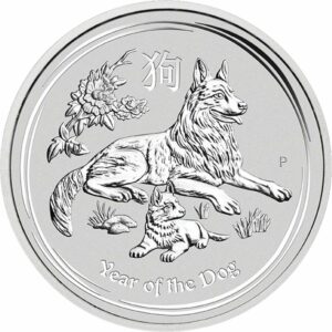 1 Unze Silbermünze Lunar II Hund 2018