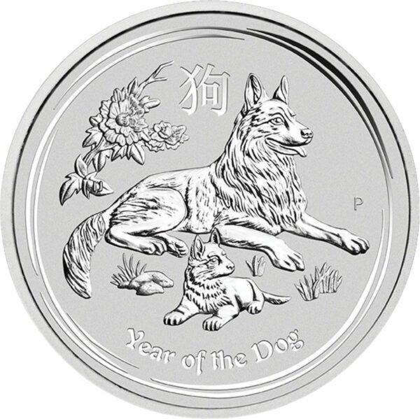 1 Unze Silbermünze Lunar II Hund 2018