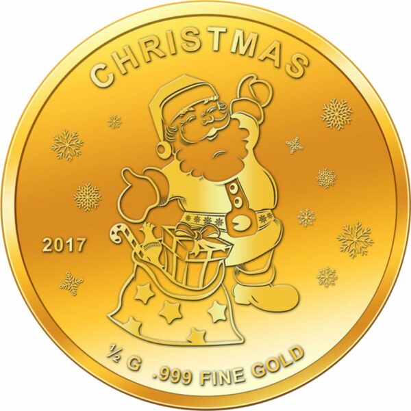 1/2g Gold Weihnachtsmann 2017 PP (Auflage: 5.000)