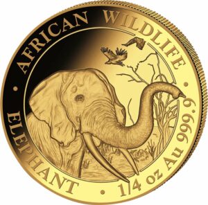 1/4 Unze Gold Somalia Elefant 2018