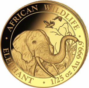 1/25 Unze Gold Somalia Elefant 2018 PP