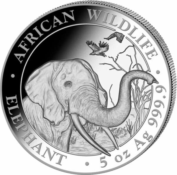 5 Unze Silber Somalia Elefant 2018