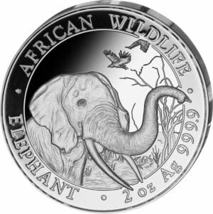 2 Unze Silber Somalia Elefant 2018