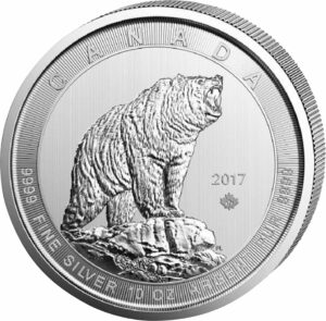 10 Unze Silber Kanada Grizzly 2017