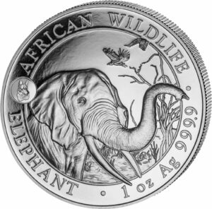 1 Unze Silber Somalia Elefant 2018 Privymark Hund (Auflage: 10.000)