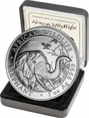 1 Unze Silber Somalia Elefant 2018 PM WMF (Privymark: World Money Fair Berlin | Auflage: 1.000 Stück)