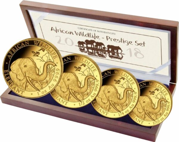 Gold Somalia Elefant Prestige Set PP 2018 (Auflage: 300 )