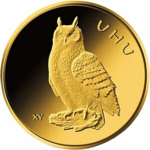 1/8 Unze Gold 20 Euro Uhu 2018 (Buchstabe: D | Heimische Vögel)