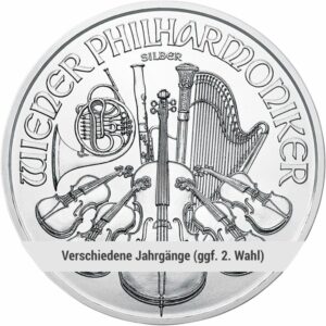 1 Unze Silber Wiener Philharmoniker (verschiedene Jahrgänge | ggf. 2. Wahl)