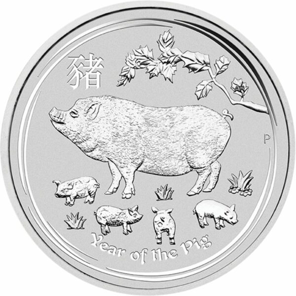 1kg Silbermünze Lunar II Schwein 2019