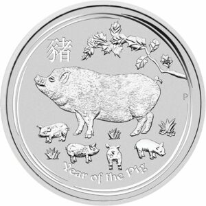 1 Unze Silber Lunar II Schwein 2019 Privymark Löwe