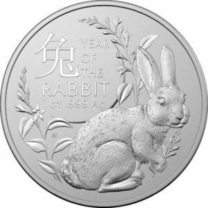 1 Unze Silber  RAM Jahr des Hasen 2023 (Auflage: 50.000 | Royal Australia Mint)