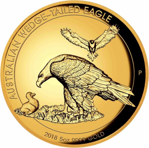 5 Unze Gold Wedge Tailed Eagle 2018 PP (High Relief | Auflage: 75 Stücke)