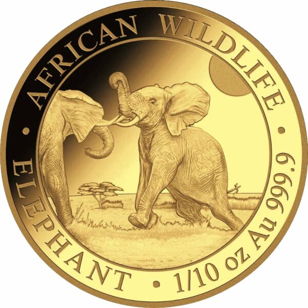 1/10 Unze Gold Somalia Elefant 2024