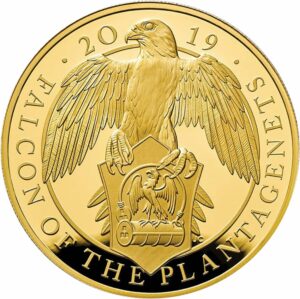 5 Unze Gold The Queen's Beasts The Falcon of The Plantagenets 2019 PP (Auflage: 75 Münzen)