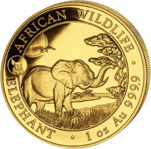 1 Unze Gold Somalia Elefant 2019 Privymark Schwein (Auflage:100 | inkl Etui)