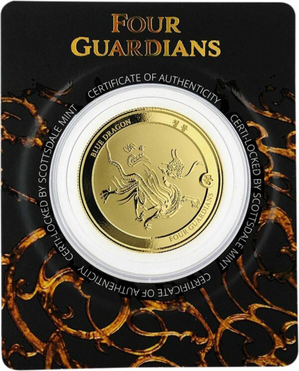 1 Unze Gold Tschad Four Guardians - Blue Dragon Hybrid 2018 (Auflage: 100)