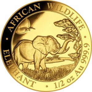 1/2 Unze Gold Somalia Elefant 2019