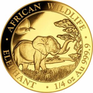 1/4 Unze Gold Somalia Elefant 2019