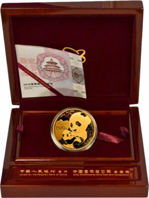 100g Gold China Panda 2019 PP (Polierte Platte | Auflage: 10.000)