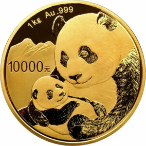 1 kg Gold China Panda 2019 PP (Polierte Platte | Auflage: 500)