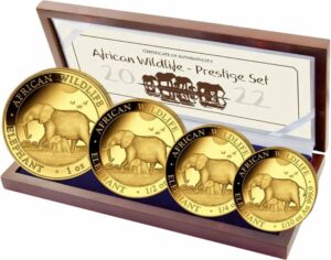 Gold Somalia Elefant Prestige Set PP 2022 (Auflage: 300 | Polierte Platte)