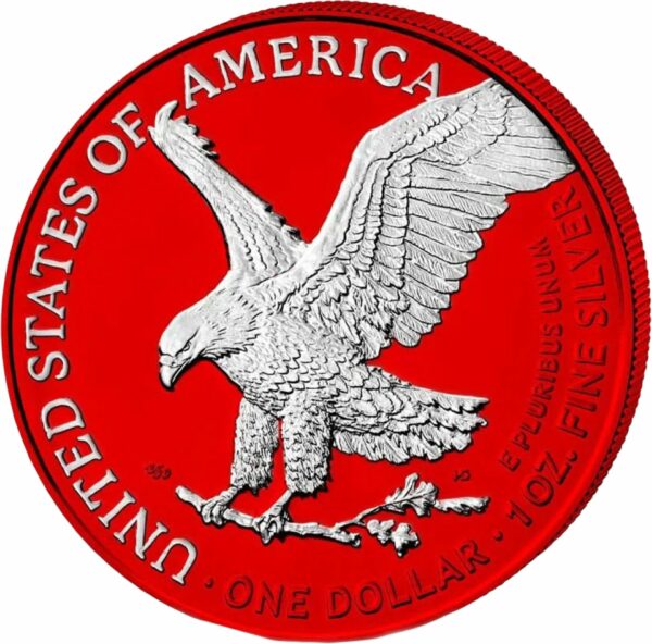 1 Unze Silber American Eagle Space Red 2022 (coloriert | Auflage: 100)