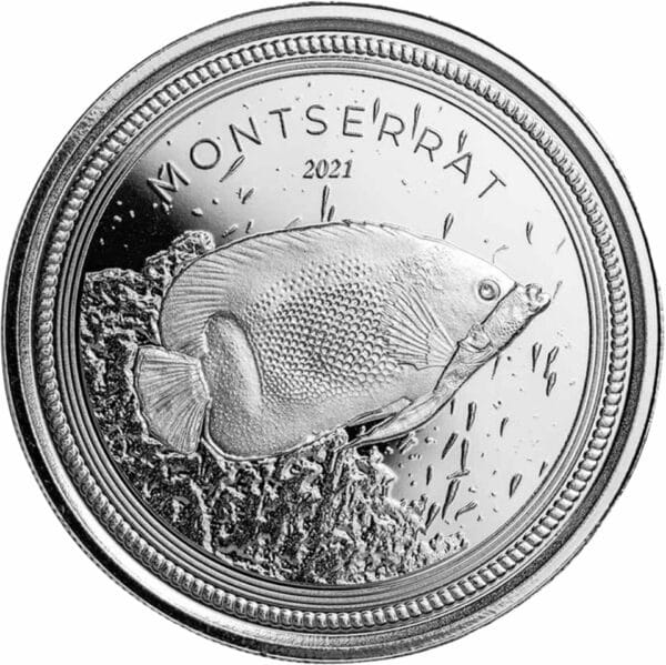 1 Unze Silber Blaugürtel-Kaiserfisch 2021 (Auflage: 25.000)