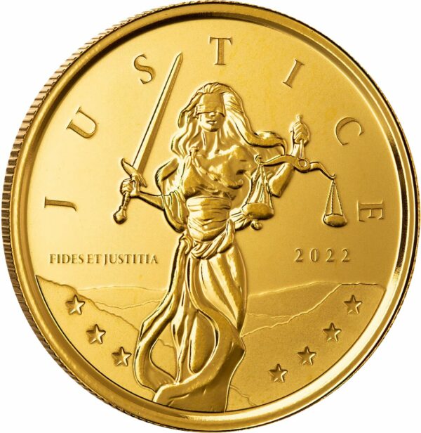 1 Unze Gold Lady Justice 2022 (Auflage: 2.000)