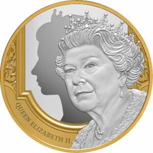 1 Unze Silber Queen Elizabeth II. In Gedenken 2022 PP (Auflage: 5.000 | Polierte Platte | teilvergoldet)