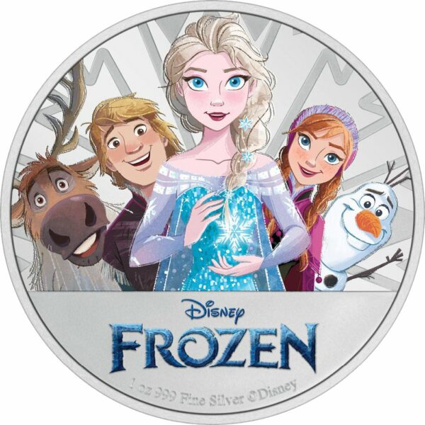 1 Unze Silber Walt Disney Frozen 2022 (Auflage: 999 | coloriert | Polierte Platte)