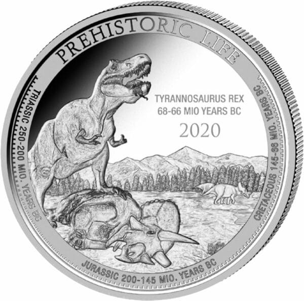 1 Unze Silber Prehistoric Life T-Rex 2020 (Auflage: 10.000)