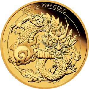 1 Unze Gold Goldener Drache 2020 PP (Auflage: 188 | Polierte Platte)