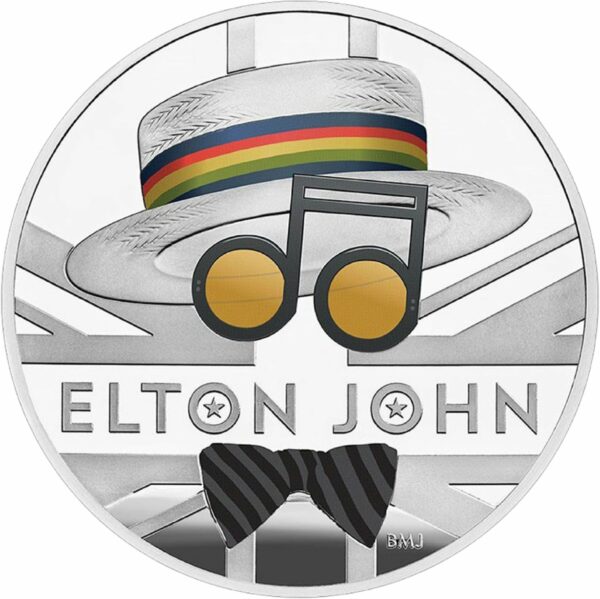 1 Unze Silber Elton John 2020 PP (Auflage: 7.500 | Polierte Platte | coloriert)