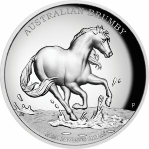 2 Unze Silber Australian Brumby 2020 PP HR (Auflage: 1.000 | Polierte Platte| High Relief)