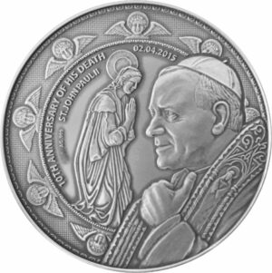 1kg Silber Papst Johannes Paul II 2015 AF (Auflage: 78 | Antik Finish)