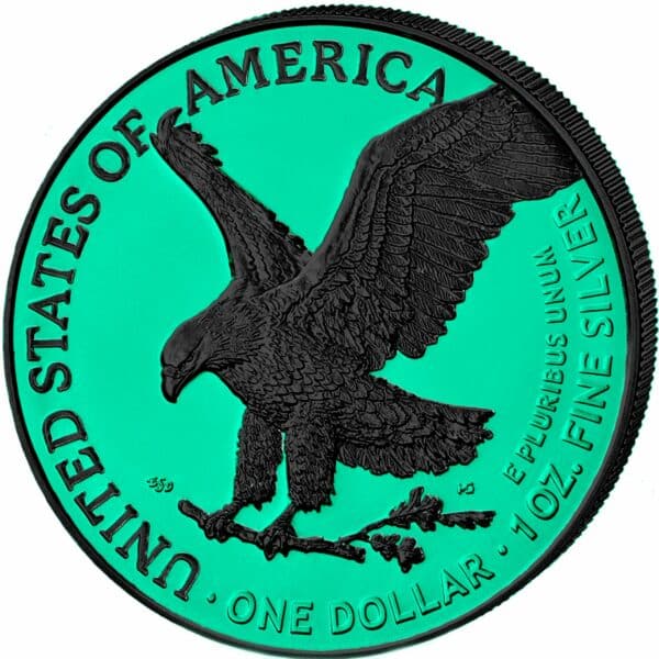 1 Unze Silber American Eagle 2023 Glow in the Dark Reverse (Auflage: 50 | Ruthenium)