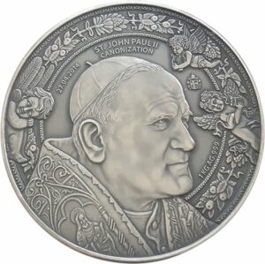 1kg Silber Papst Johannes Paul II 2014 AF (Auflage: 78 | Antik Finish)