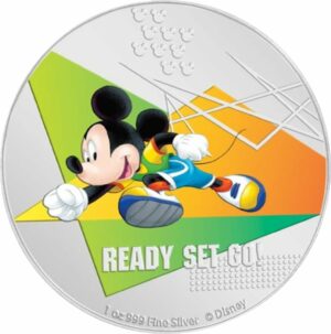 1 Unze Silber Disney Mickey Maus 2020 PP (Auflage: 2.000 | Polierte Platte | coloriert | 1.Motiv)