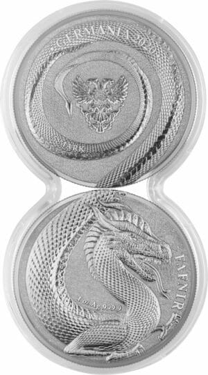 2 x 1 Unze Silber Fafnir 2020 (High Relief | in Doppelkapsel)