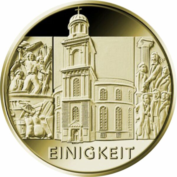 1/2 Unze Gold 100 Euro 2020 Einigkeit (Buchstabe: J | Auflage: 175.000)