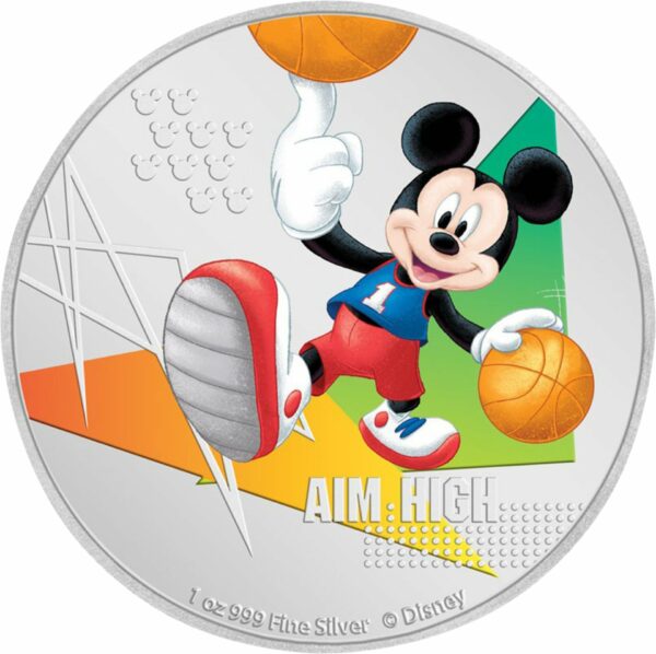 1 Unze Silber Disney Mickey Maus 2020 PP (Auflage: 2.000 | Polierte Platte | coloriert | 4.Motiv)