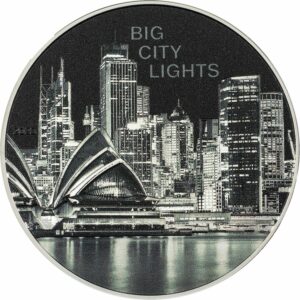 1 Unze Silber Big City Lights Sydney 2023 PP HR (Auflage: 2.023 | High Relief)
