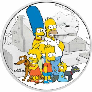 2 Unze Silber Die Simpsons Familie PP (coloriert | Auflage: 2.000 Stücke)